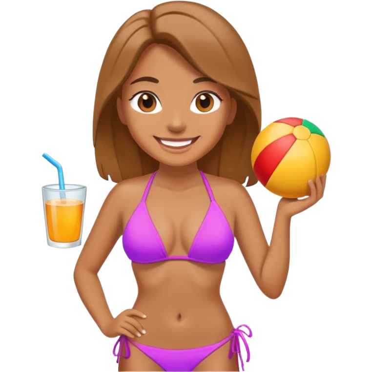 Smile in bikini emoji