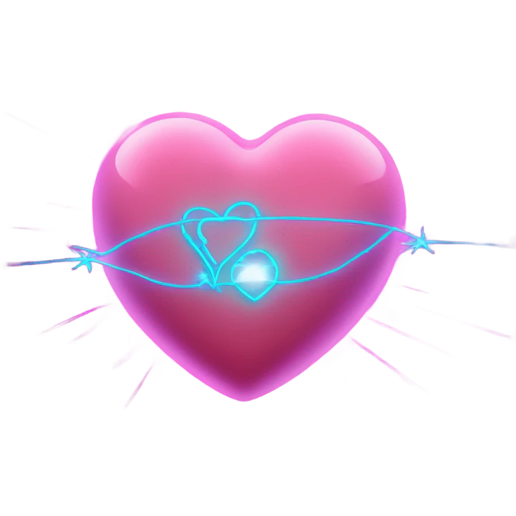 Heart with lasers emoji
