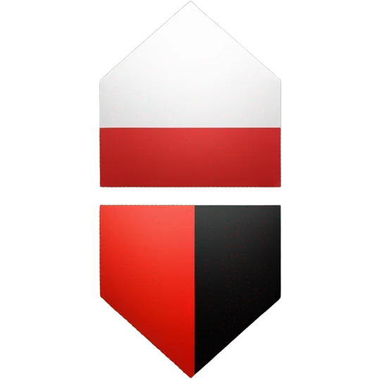 make flags square on top red, uder black emoji