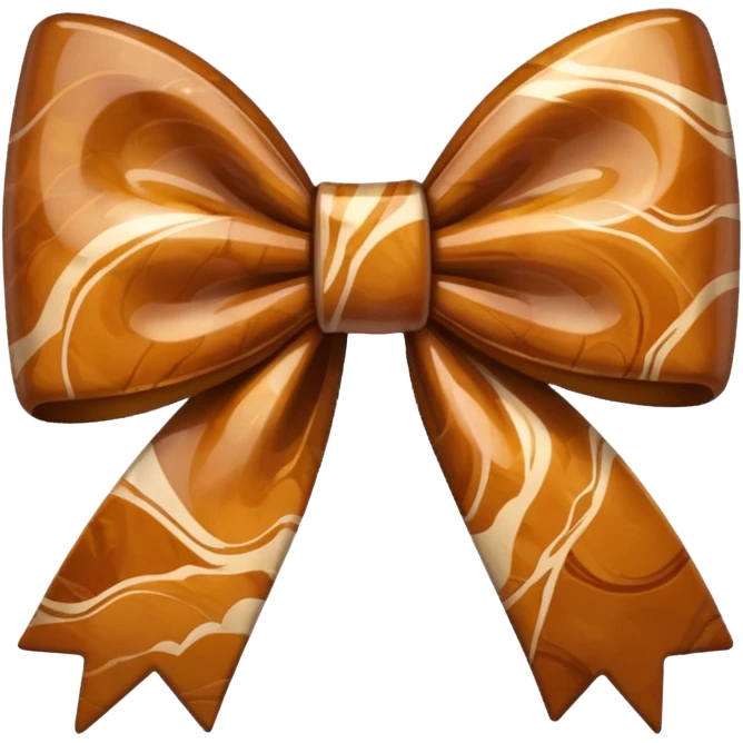 marble brown bow emoji