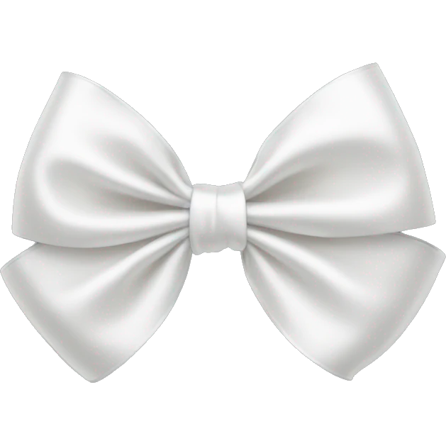 white satin bow emoji