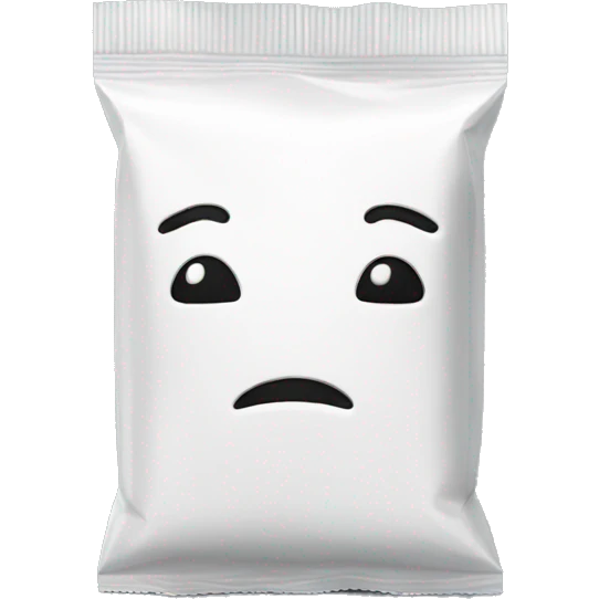 white sad sugar packaging emoji