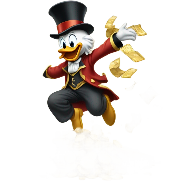Scrooge McDuck money emoji
