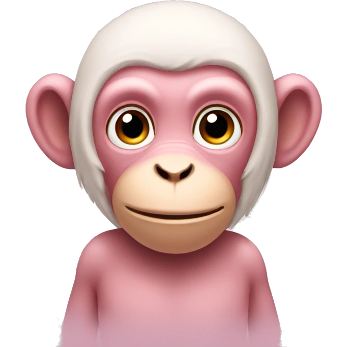 Light pink monkey emoji