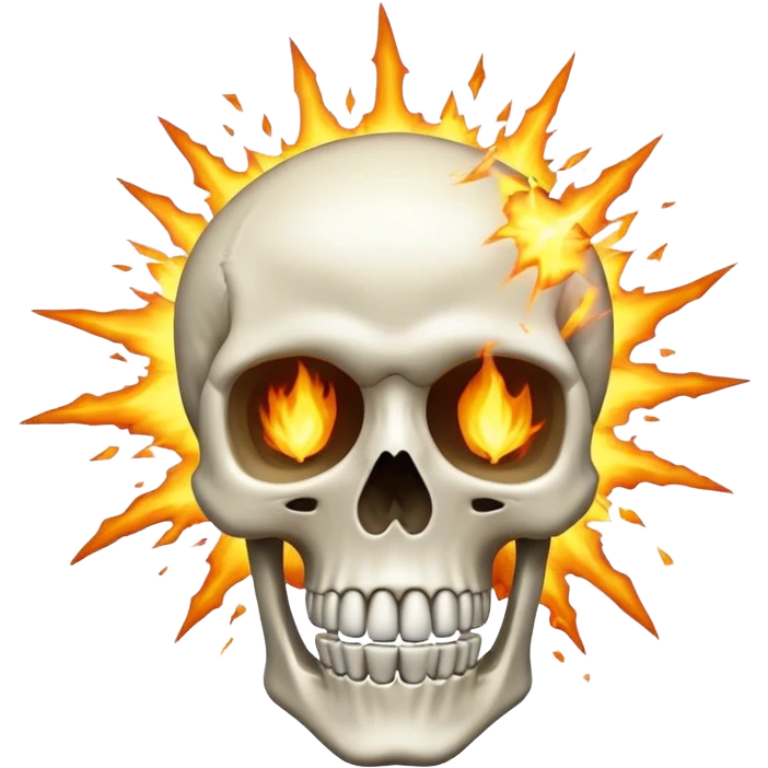 skeleton exploding ￼ emoji