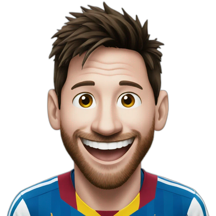 Messi laughing emoji