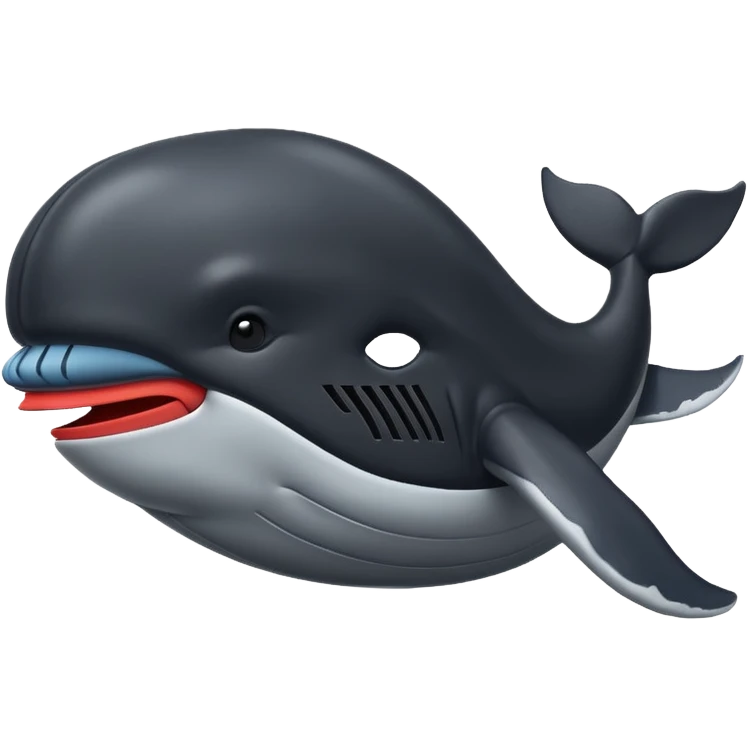 Une baleine avec le masque de dark vador emoji