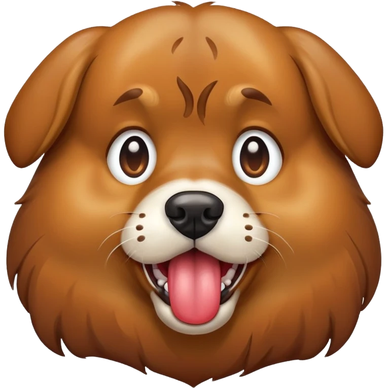 A dog drooling emoji