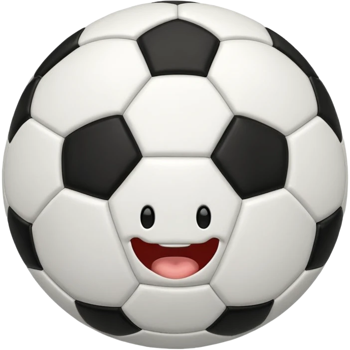 Soccer ball drooling and winking emoji