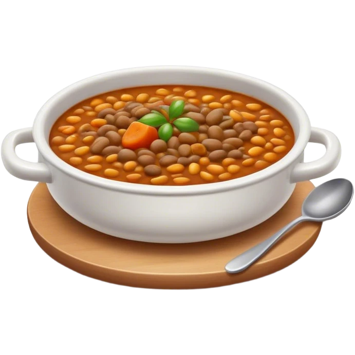 Cinematic Realistic Dal Dish Emoji, featuring a hearty lentil stew with aromatic spices rendered with lifelike textures and warm, comforting lighting. emoji