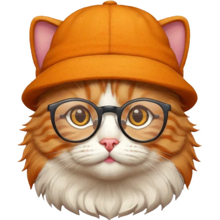 a cat with hat and glasses emoji