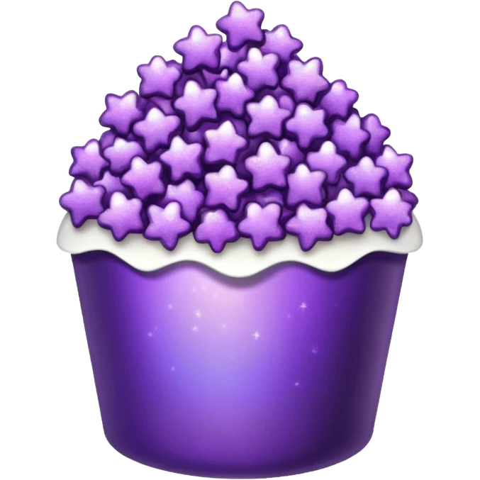 Glitter purple popcorn emoji