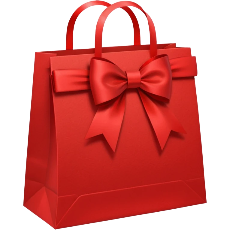 red christmas gift bag emoji