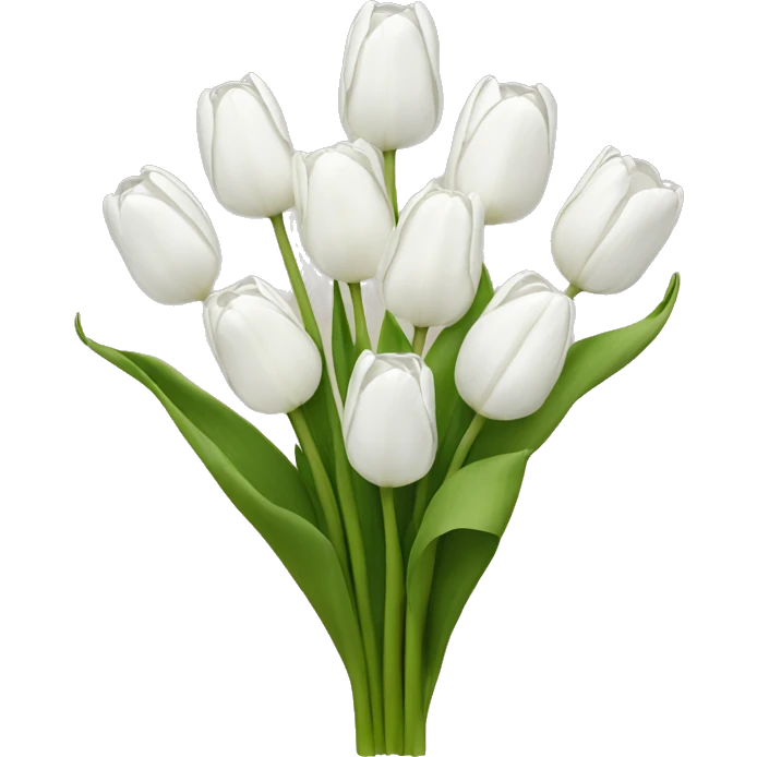 white tulip bouquet  emoji