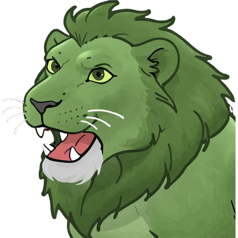 Lion blowing  emoji