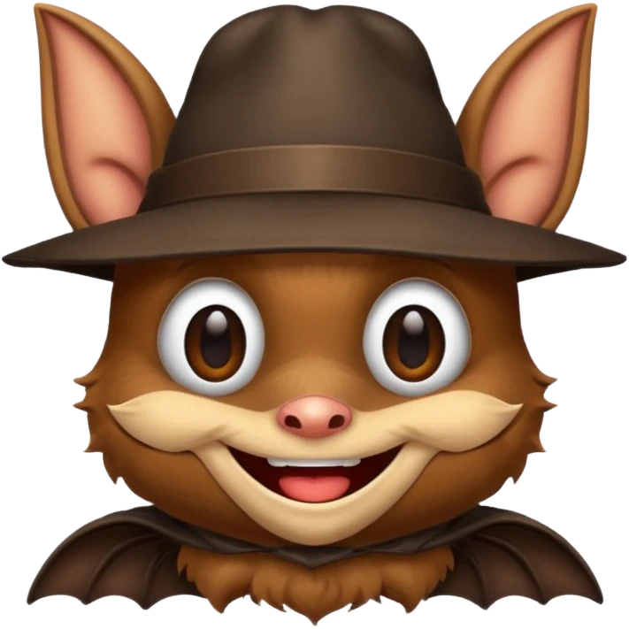 bat with hat emoji