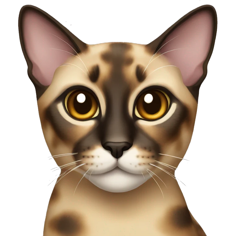 tortoiseshell siamese cat  emoji