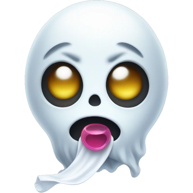 Ghost with pacifier emoji