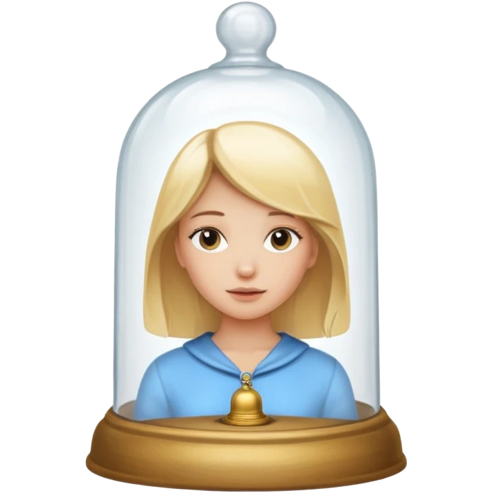 Blonde girl under a glass bell emoji
