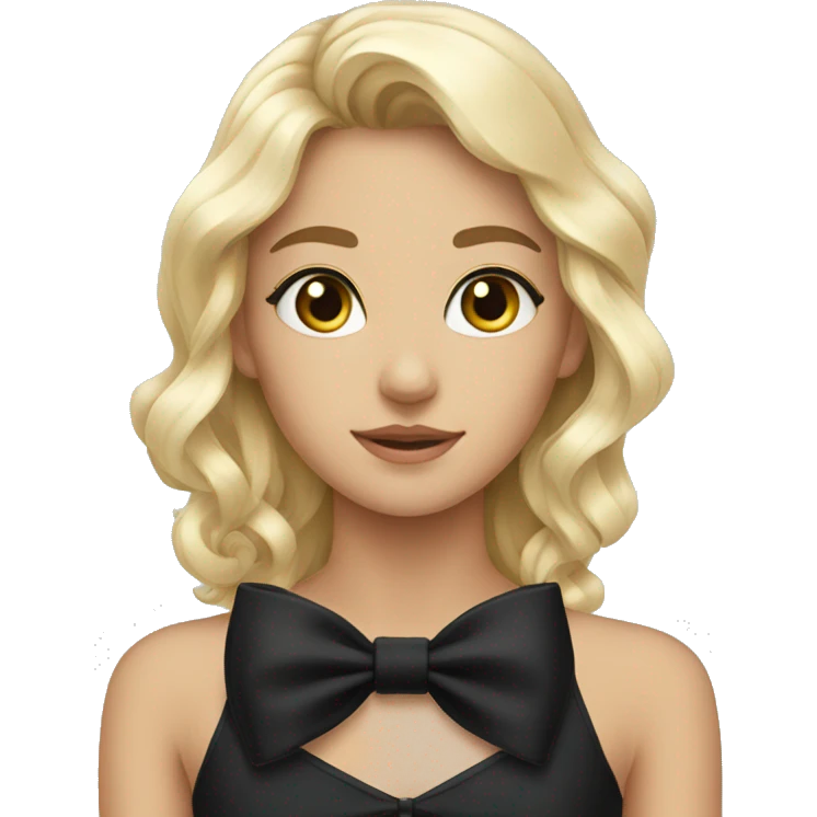 black bow, elegant, girly, all black bow  emoji