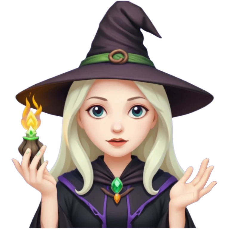 Witch casting spells emoji