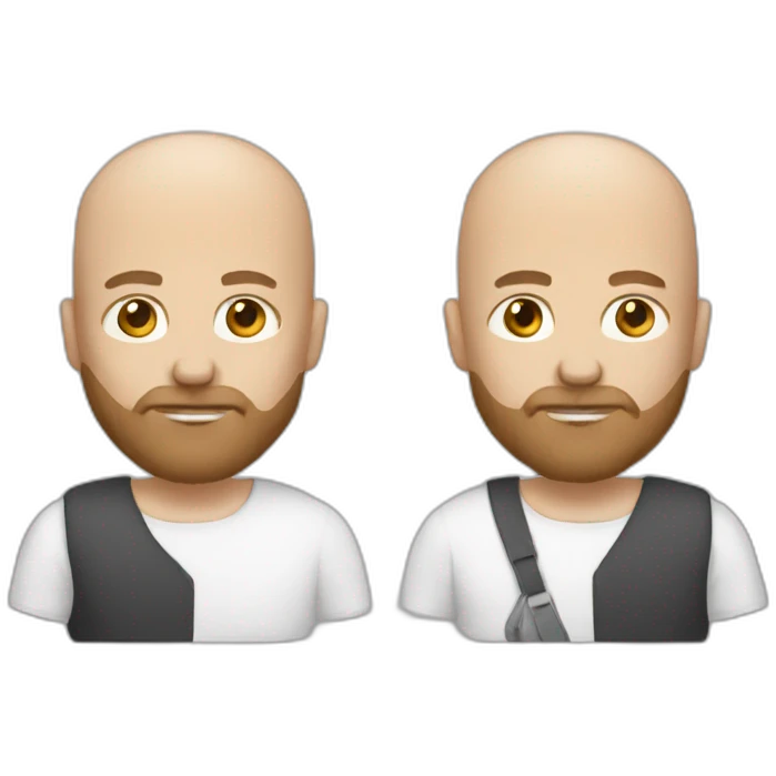 bald white man with brown beard emoji
