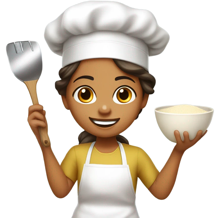 A girl baking emoji