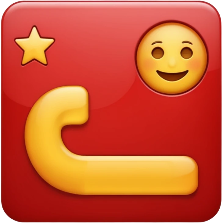 Make a card emoji on which there is reverse sign in red colour  emoji