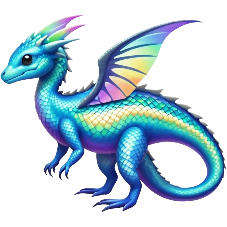 Shiny Exotic Colorful Amaura-Aurorus-Fakémon-hybrid-creature (full body)  emoji