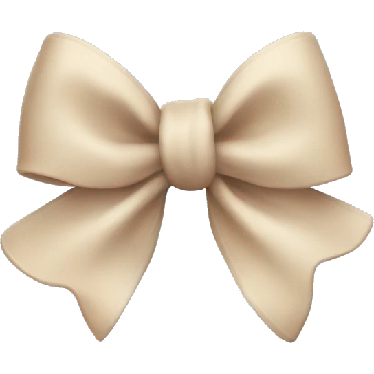 Fluffy beige bow emoji
