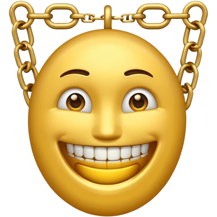 Emojis malandros con dientes de oro y cadenas de oro en el cuello  emoji