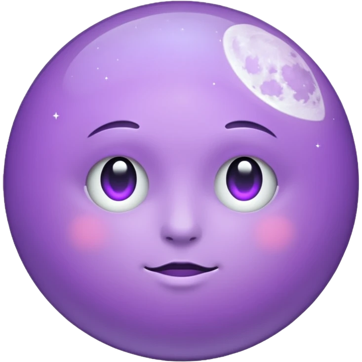 realistic lilac moon emoji