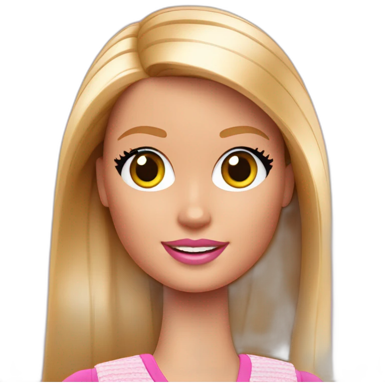 barbie with data visualization emoji