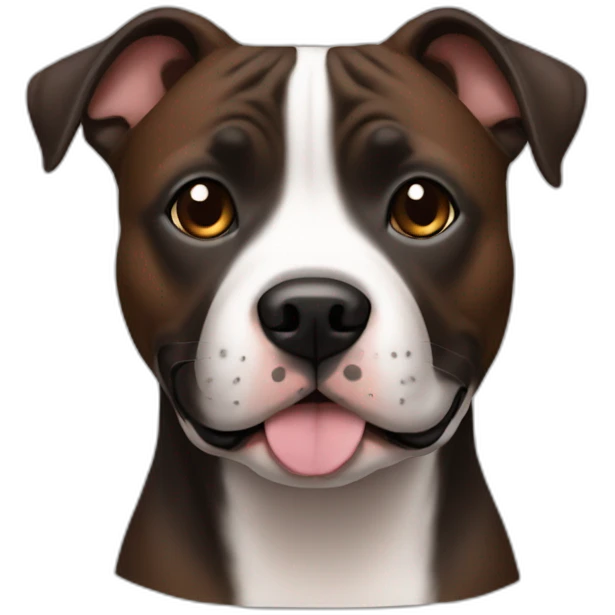 Staffie brown black emoji