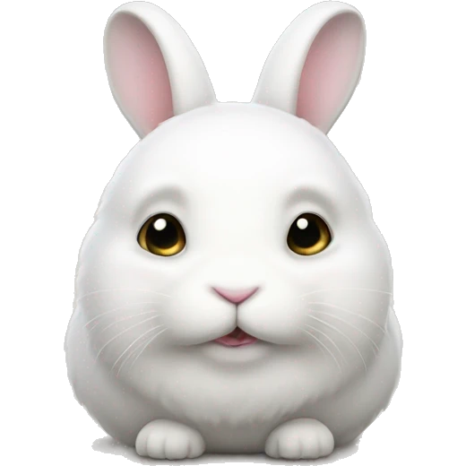 Fat little fluffy white bunny emoji