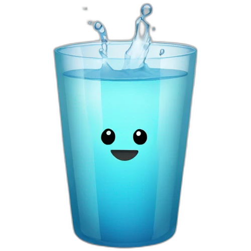 Vaso con agua emoji
