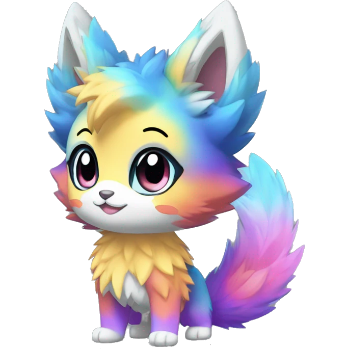 High quality Cute Cool Kawaii edgy Pretty Chibi Fur-Sona Shiny Colorful Sparkly Fakemon Full Body emoji