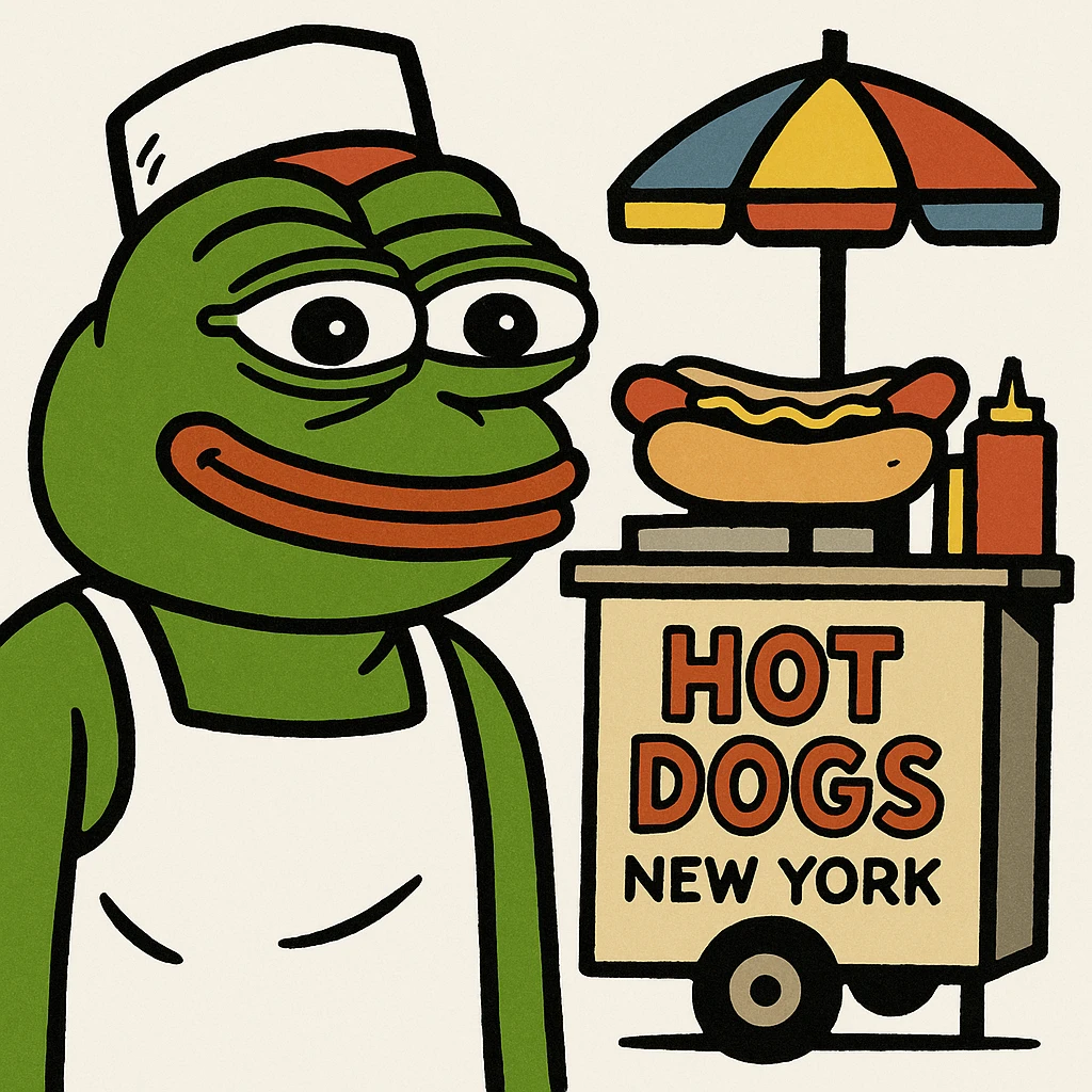 hotdog seller in New York with cart emoji