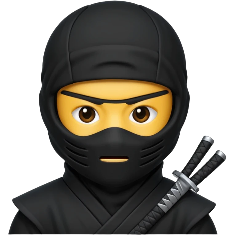 Black Ninja emoji with MB written on it emoji