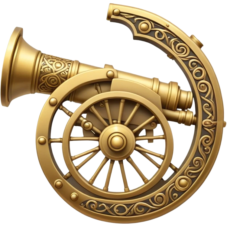A sigil crest bearing a magical cannon emoji