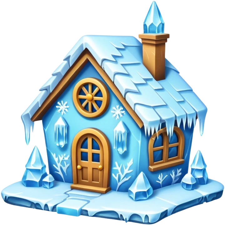 frozen house emoji