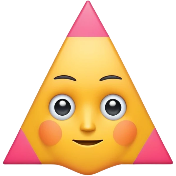 character with triangle head emoji