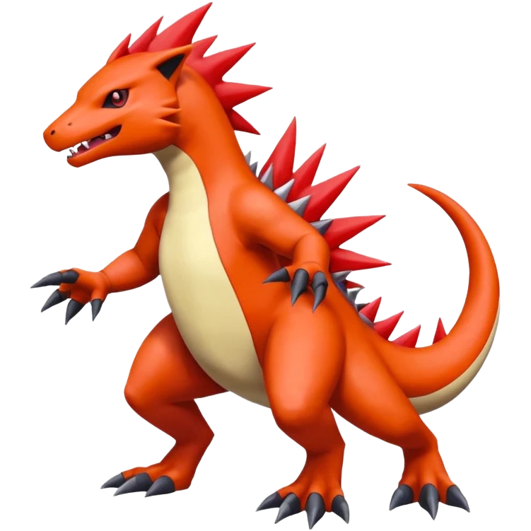 Guilmon -Salazzle-Typloshion-Salandit-Zangoose-Fusion (full body) emoji