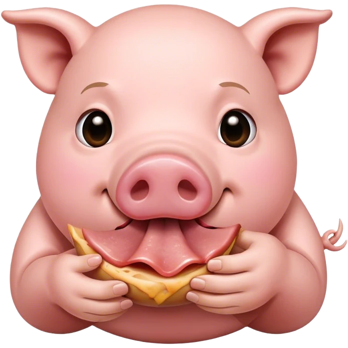 Pig eating other pig  emoji