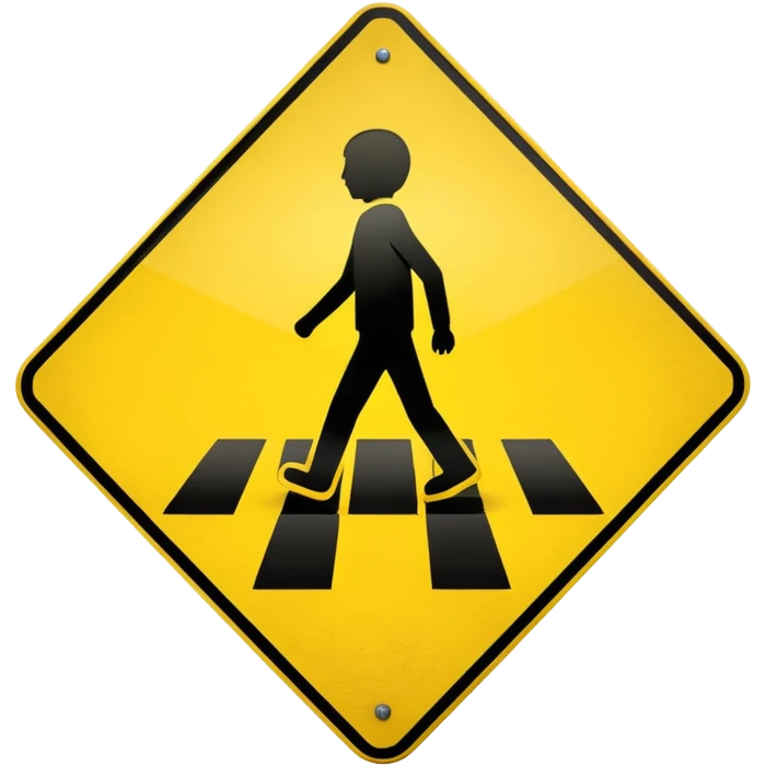 pedestrian crossing sign emoji
