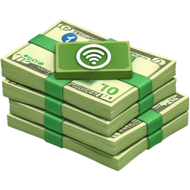 wifi money bill stack emoji