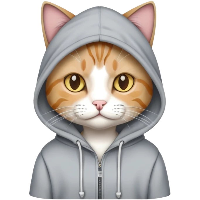 cat wearing hoodie emoji