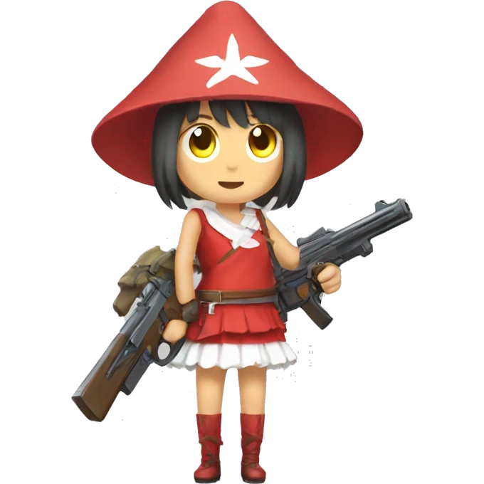 Reimu with a gun emoji