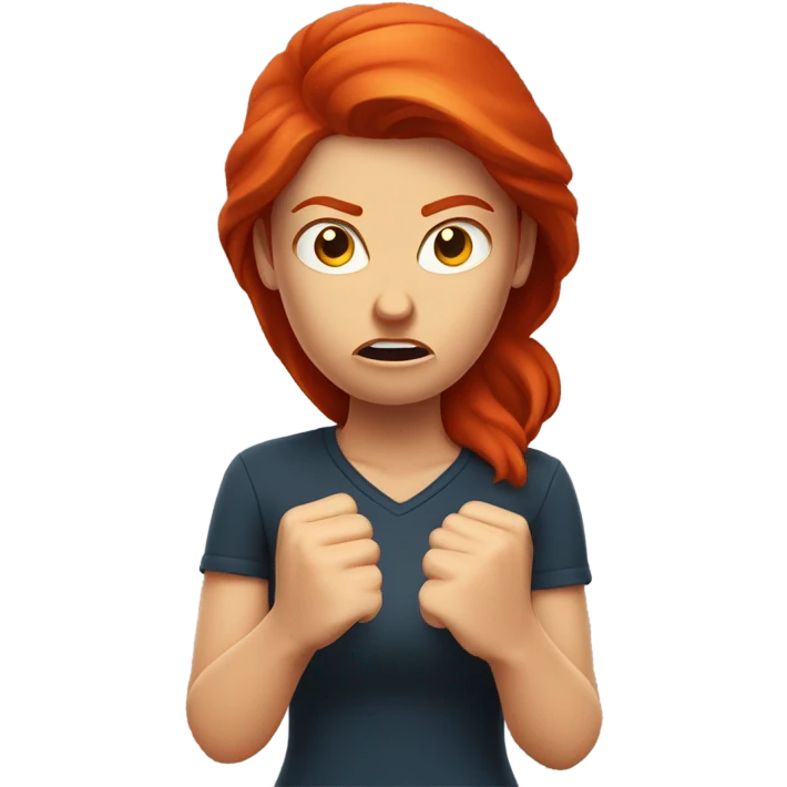 Angry red head girlfriend  emoji