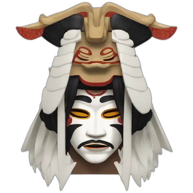 noh-dogears-mask-longhair-hotguy-japanese-kimono emoji